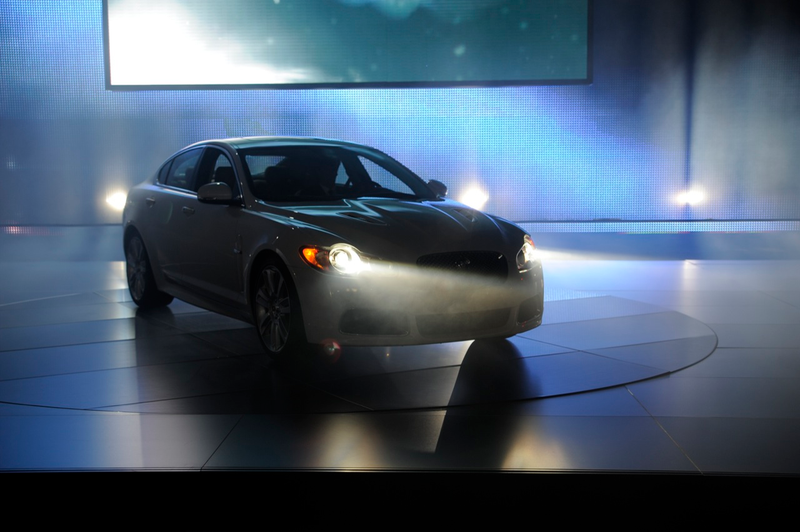 Illustration for article titled 2010 Jaguar XFR Launched Amid Dry Ice, Lasers